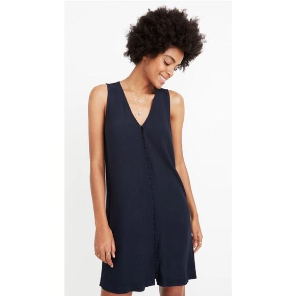Madewell Heather Button- Front Dress women's size Large - Picture 1 of 5